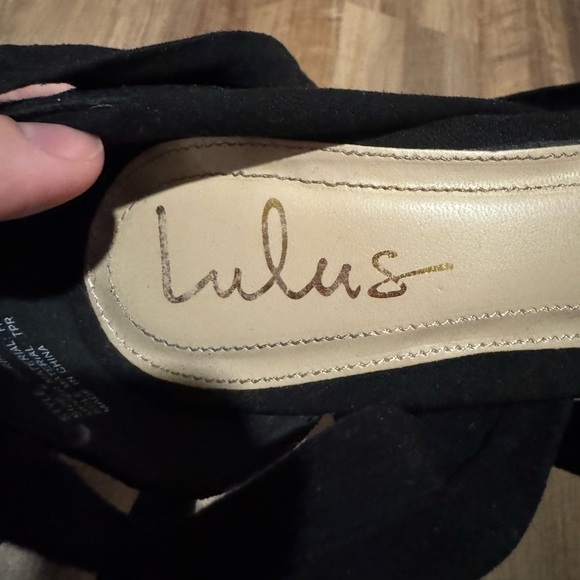 Lulu’s Black Strappy Women's Heels - Picture 9 of 10